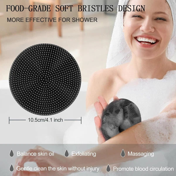 Grade Soft Silicone Body Scrubber Shower Brush Handheld Cleansing Skin Brush