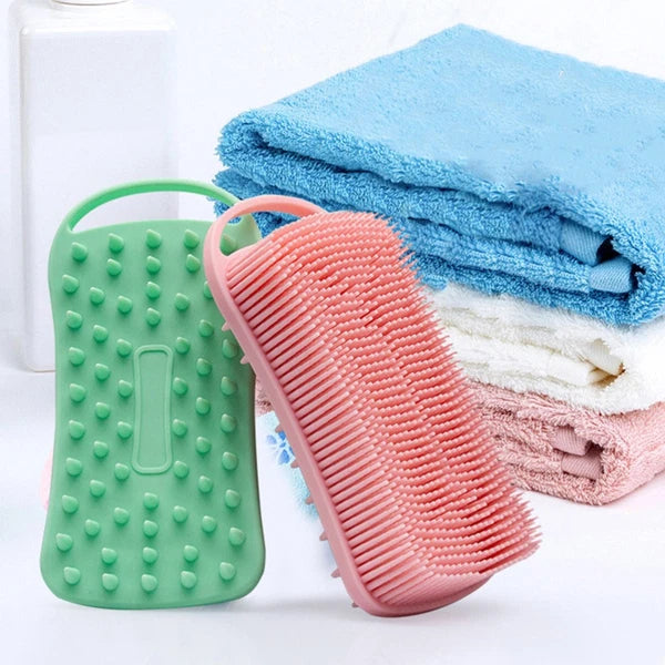 Silicone Body Scrubber Exfoliating Body Bath Brush Shower Brush Double Sided