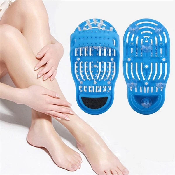 Plastic Bath Shoe Shower Brush Massager Slippers for Feet Pumice Stone Scrubber