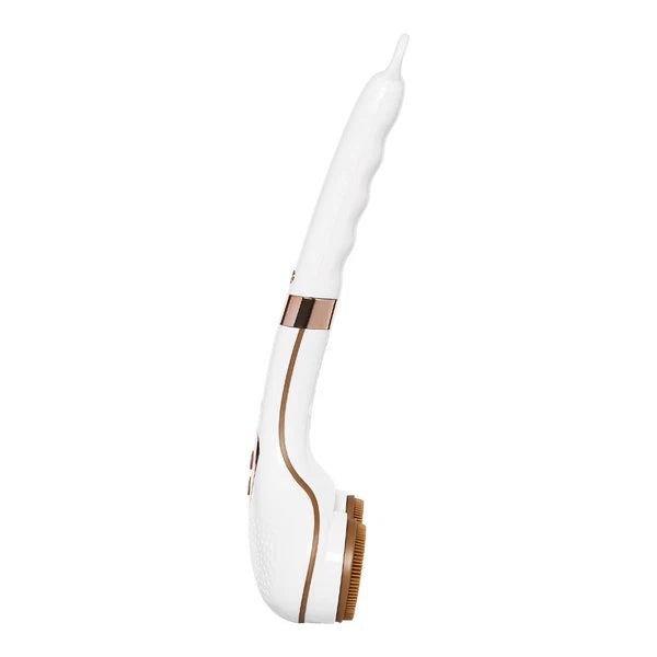 Electric Rechargeable Body Brush Back Scrubber Shower Brush Long Handle - 2 Head