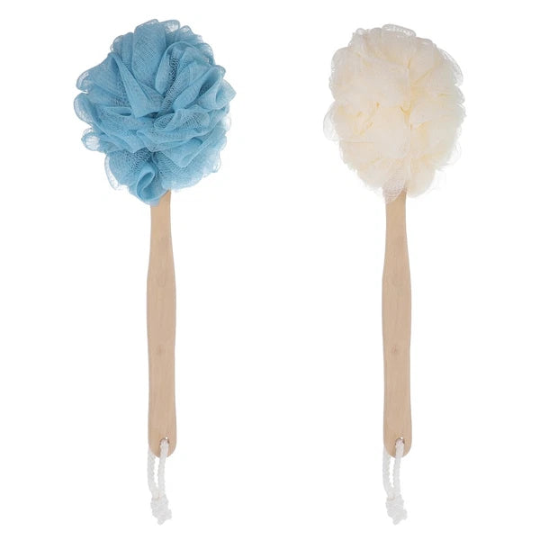 2 Pcs Bath Brush Exfoliating Shower Brushes Man Long Handles for Elderly