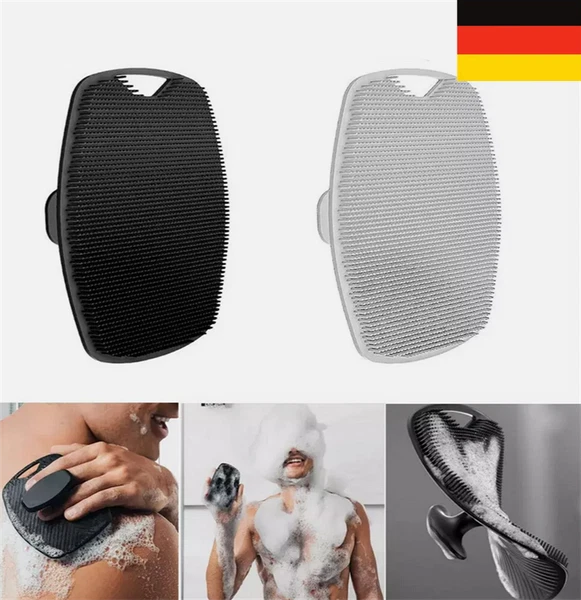 New Shower Massager Body Scrub Silicone Bristles Bath Brush Washing Scrubber_-