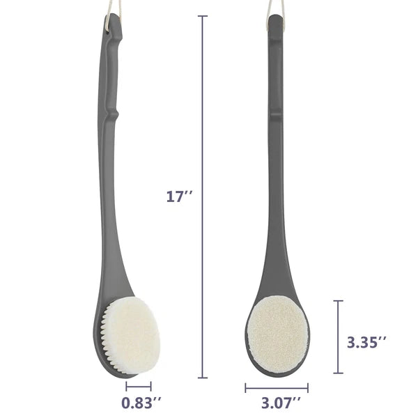 Body Brush Back Scrubber 17 in Never Mold Back Brush Long Handle for Shower Ex
