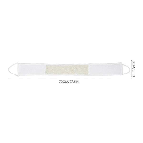2 Pcs Shower Exfoliating Bath Scrubber Fabric Back Strap Skin Cleaning Brush
