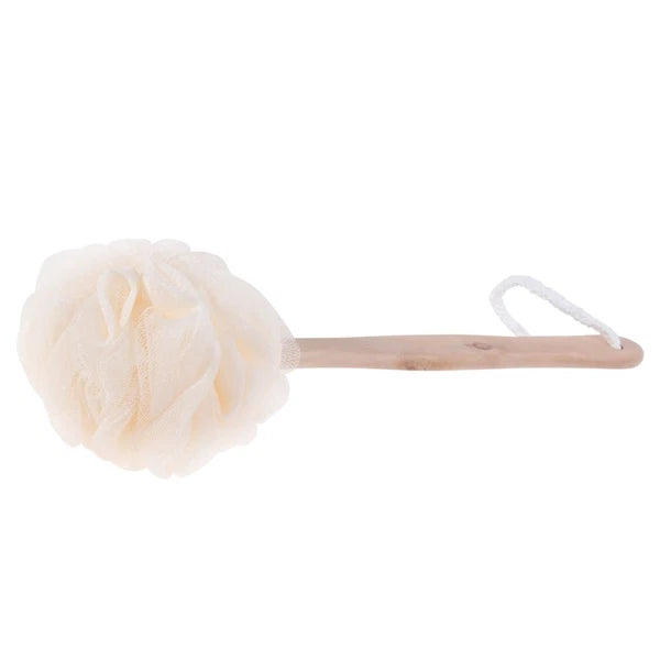 Bath Sponge Brush with Long Handle Exfoliating Back Scrubber Loofah Mesh