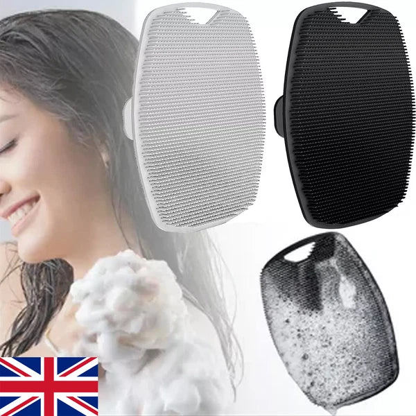 Silicone Body Shower Brush Scrubbers Flat Shower Brush Gentle Exfoliat UK