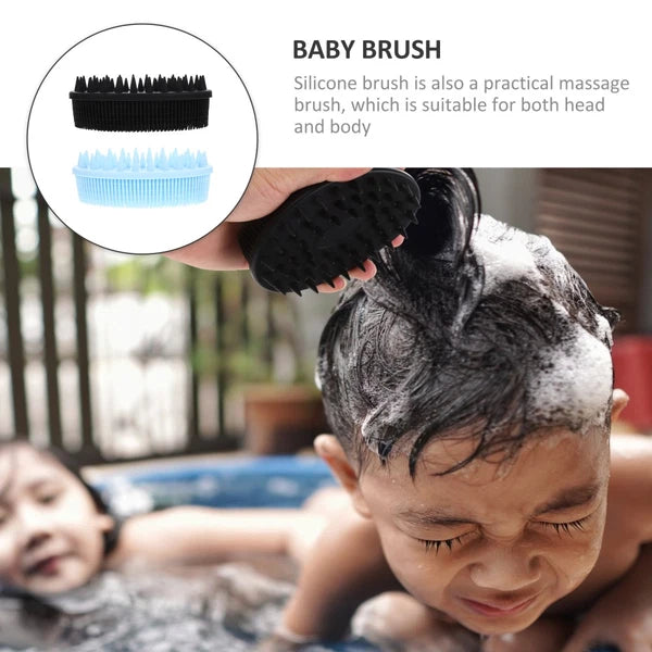 2 Pcs Bath Brush Silicone Shower Scrubber Body Exfoliator