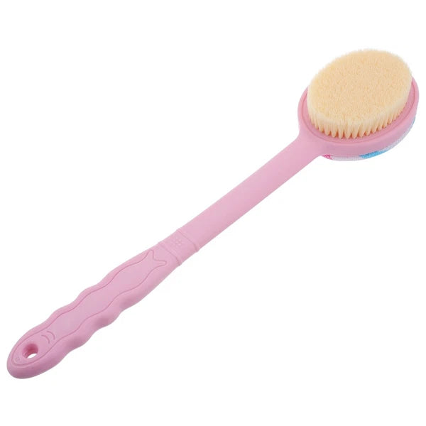 Shower Back Brush with Handle Non- Plastic Handle Back Scrubber Back Br