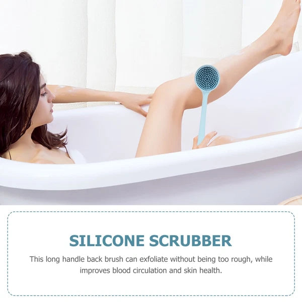 Silicone Bath Brush Back Scrubber for Shower Reusable Man Washer