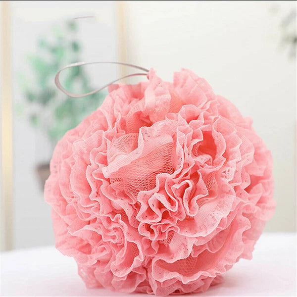 Exfoliating Body Scrubber Sponge Flower Brush Puff Bath Loofah Mesh Shower