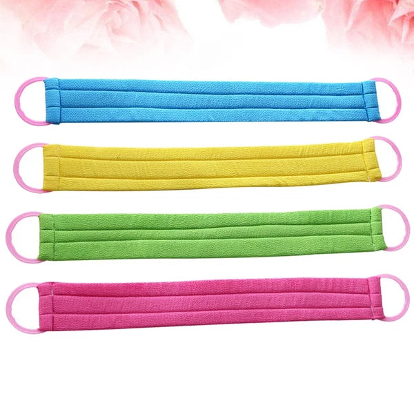 4 PCS Bath Towel Back Exfoliator Shower Body Brush Loofah Exfoliating Scrubber
