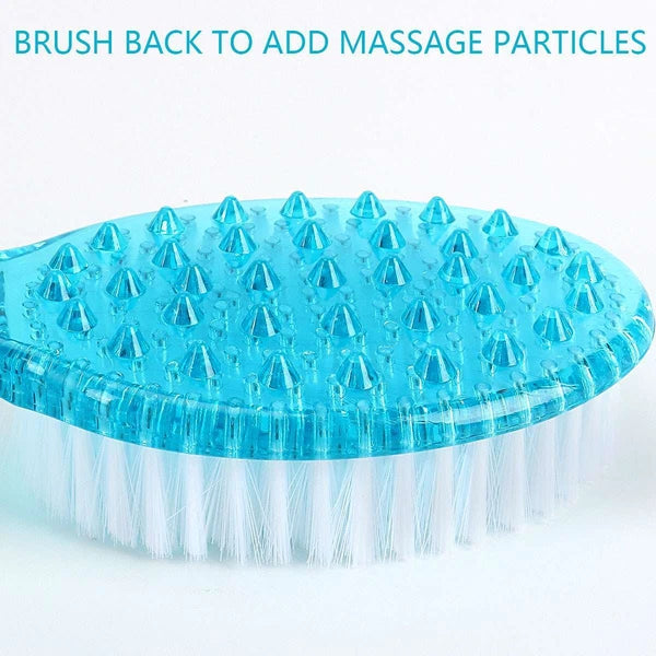 Bath Body Brush Soft Bristles Shower Back Scrubber Anti Slip Long Handle W/ Rope