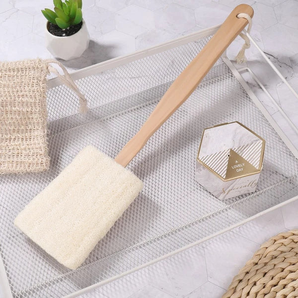 Loofah Bath Brush Exfoliating Scrubber Back for Shower Miss Work