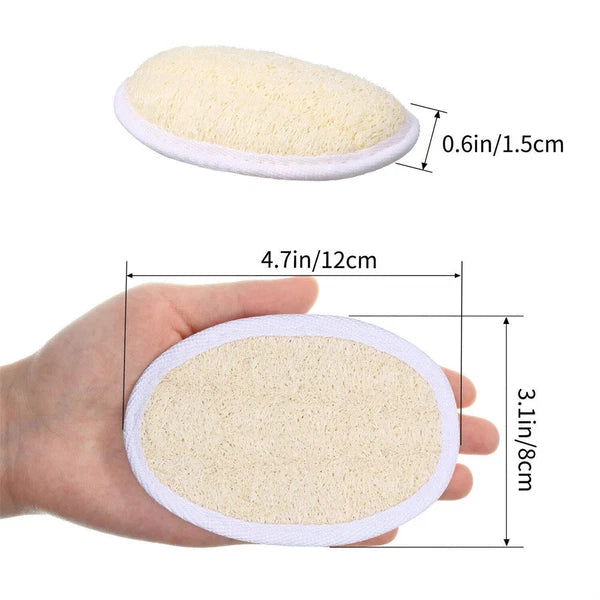 1-5X Body Scrubber Brush Exfoliating Natural Loofah Pad Luffa Shower Sponge Bath
