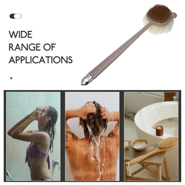 Long Handled Bath Brush for Shower Dual Sided Body Scrubber for Easy Use