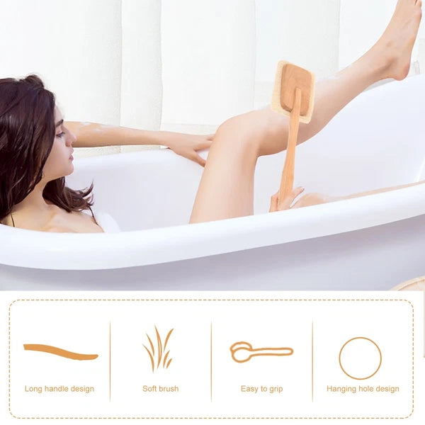Back Massage Brush Scrubber Bath for Shower Exfoliating Long Handle