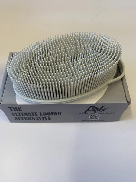 Brand New Avilana Exfoliating Silicone Body Scrubber, Light Gray. FREE SHIPPING