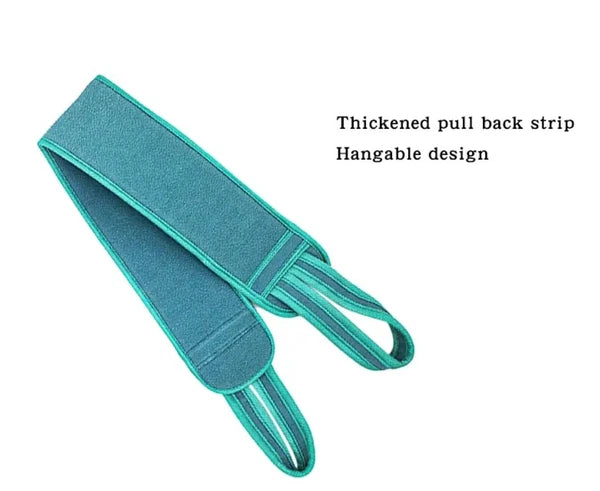 Body Scrubber Shower Set , Back Scrubber, Sponge Pad & Loofah Mesh. TEAL