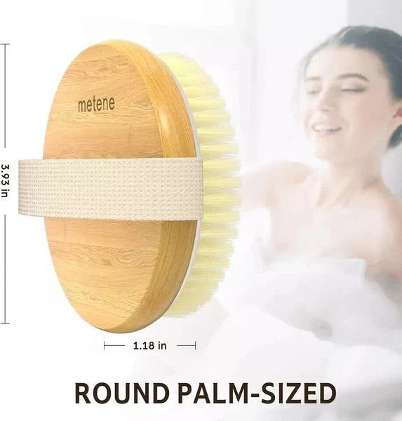 NEW 2 Pack Metene Body Brushes / Soft and Stiff Brushing / Wet or Dry / SEALED