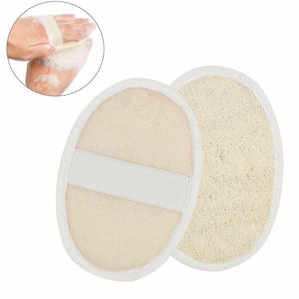 1-5X Body Scrubber Brush Exfoliating Natural Loofah Pad Luffa Shower Sponge Bath