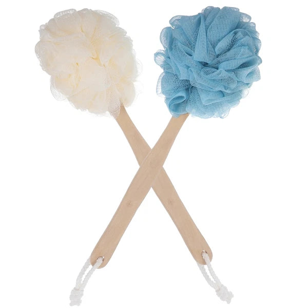 2 Pcs Bath Brush Exfoliating Shower Brushes Man Long Handles for Elderly