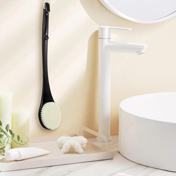 Exfoliating Shower Brush Bath Body Brush Never Mold Back Brush Long Handle for