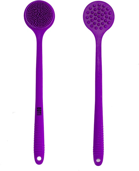 Bendable Long Handled Silicone Body Brush & Hair Scrubber - Bath Shower Back Bru