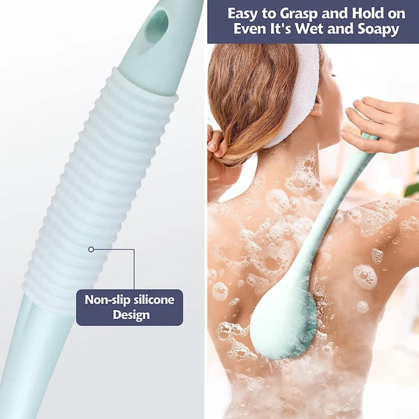 Long Handle Bath Body Brush - Soft Shower Brush for Men & Women,Back Bath Brush
