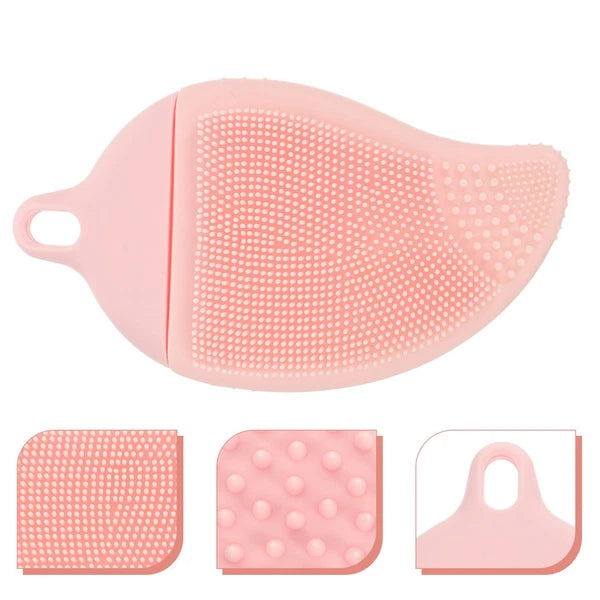 Facial Cleansing Massage Brush Man Child Bath Bristles Suitable Silicone Loofah