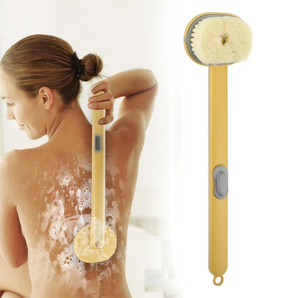 Long Handle Bath Shower Brush, Back Scrubber Body Exfoliator Clean Sponge Brush