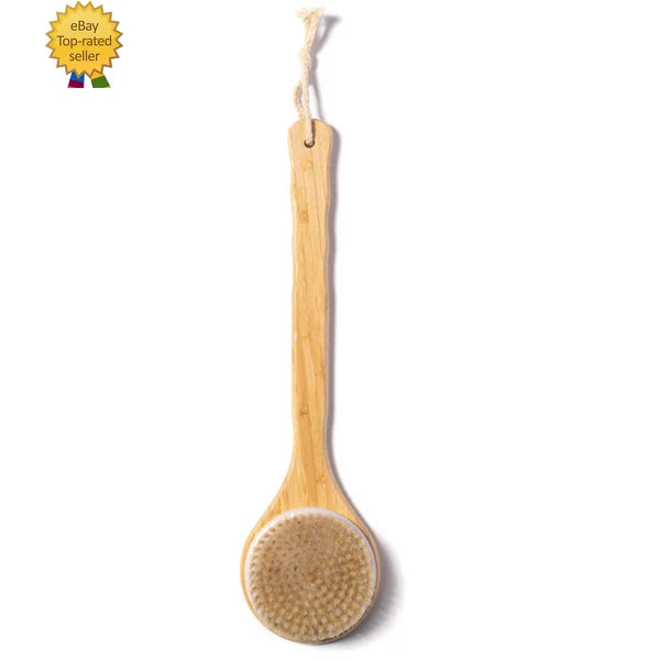 Long Handled Shower Bath Body Brush - Bathroom Wet & Dry Exfoliating Scrubber