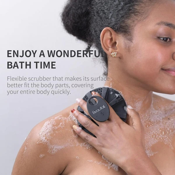 Silicone Body Scrubber Shower Bath Brush, More Hygienic than Traditional Loofah,