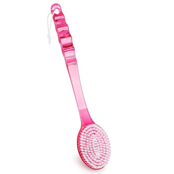 Bath Body Brush Soft Bristles Shower Back Scrubber Anti Slip Long Handle W/ Rope