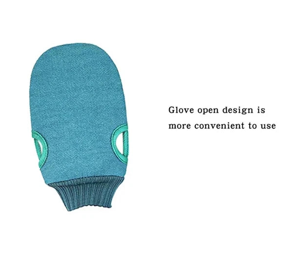 Body Scrubber Shower Set , Back Scrubber, Sponge Pad & Loofah Mesh. TEAL