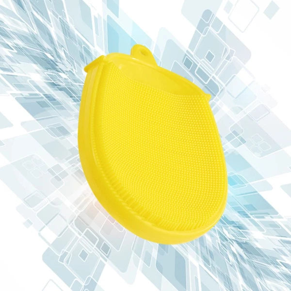 Yellow Silicone Body Shower Brush Silicone Bath Brush Silicone Shower Loofah