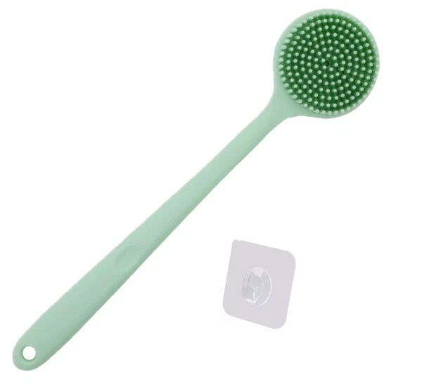Silicone Body Scrubber - Long Handle Exfoliating Shower Brush for Men Women &...
