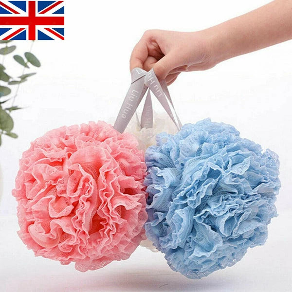 Exfoliating Body Scrubber Sponge Flower Brush Puff Bath Loofah Mesh Shower