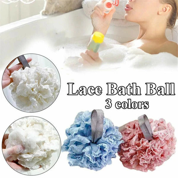 Exfoliating Body Scrubber Sponge Flower Brush Puff Bath Loofah Mesh Shower
