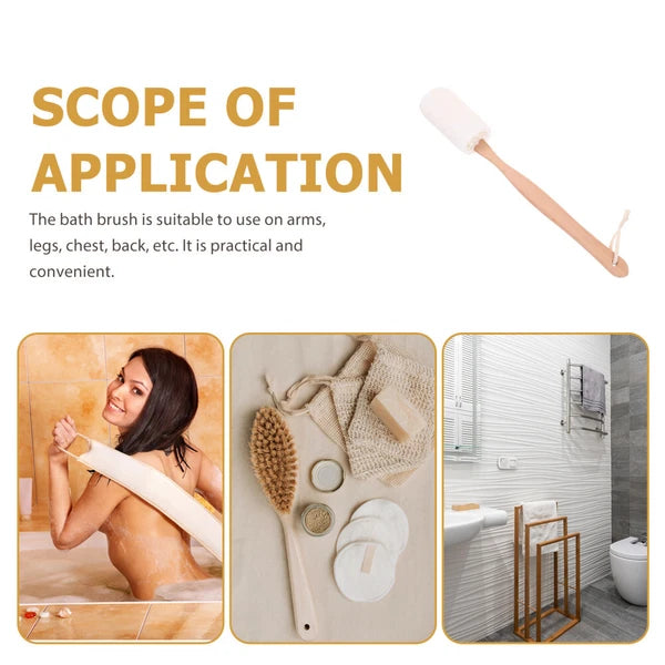 Dry Wet Skin Exfoliator Brush Back Loofa Long Handle Bath Massage