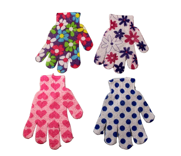 4 Pc Exfoliating Gloves Spa Bath Scrub Shower Gloves Soap For Men And Women