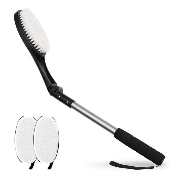 Body Brush for Back, Long Handle Bath Brush for Showering, Adjustable Head Ba...
