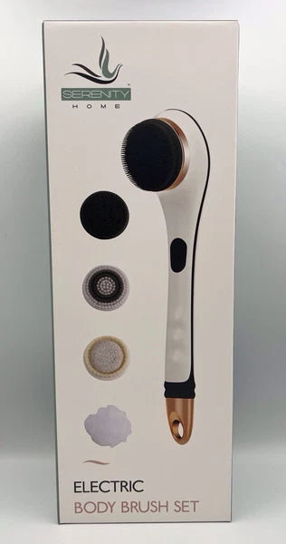 Electric Waterproof Body Brush Set by Serenity Home ~ Rechargeable ~ New In Box