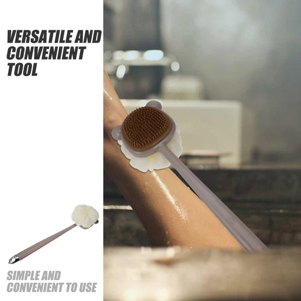 Long Handled Bath Brush for Shower Dual Sided Body Scrubber for Easy Use