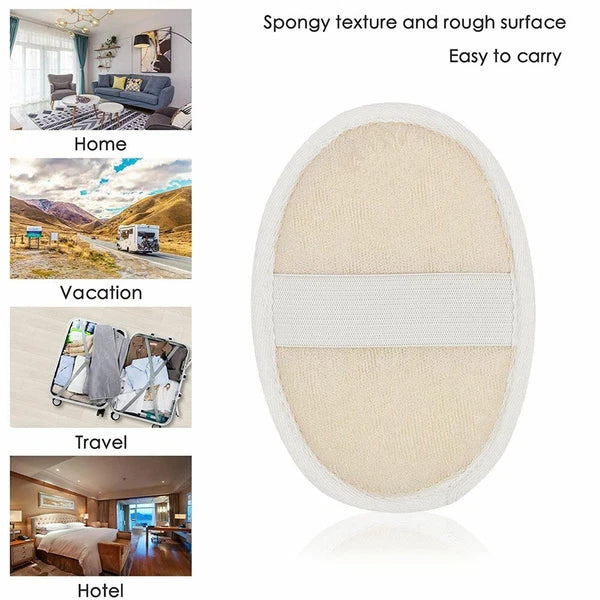 1-5X Body Scrubber Brush Exfoliating Natural Loofah Pad Luffa Shower Sponge Bath