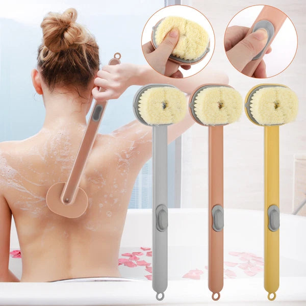 Long Handle Bath Shower Brush, Back Scrubber Body Exfoliator Clean Sponge Brush