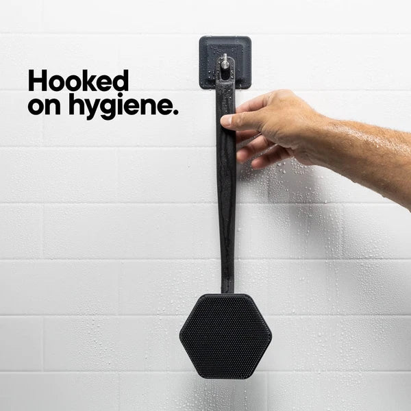Best Silicone Back Scrubber with Hook Exfoliating Shower Brush Washer for Men