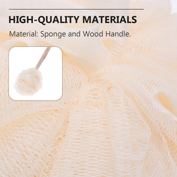 Bath Sponge Brush with Long Handle Exfoliating Back Scrubber Loofah Mesh