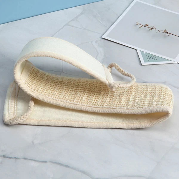 Exfoliating Back Scrubber Bath Shower Strap Loofah Spa Skin Brush Sponge Body