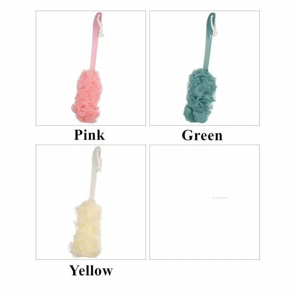 Long Handle Bath Brush Back Scrubber for Shower Loofah Sponge Body Back Brush