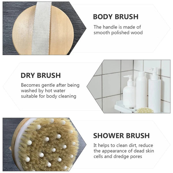 Bath Brush Back Exfoliator Shower Scrubber Bathing Tool Unisex Body